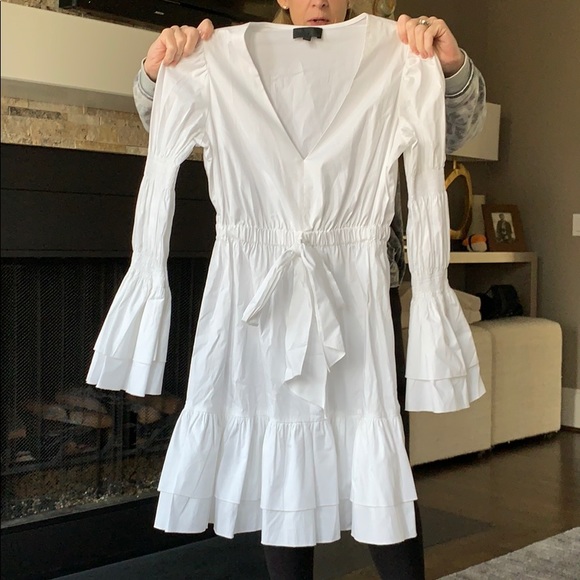 Intermix Bennet Poplin White Dress - Picture 3 of 6